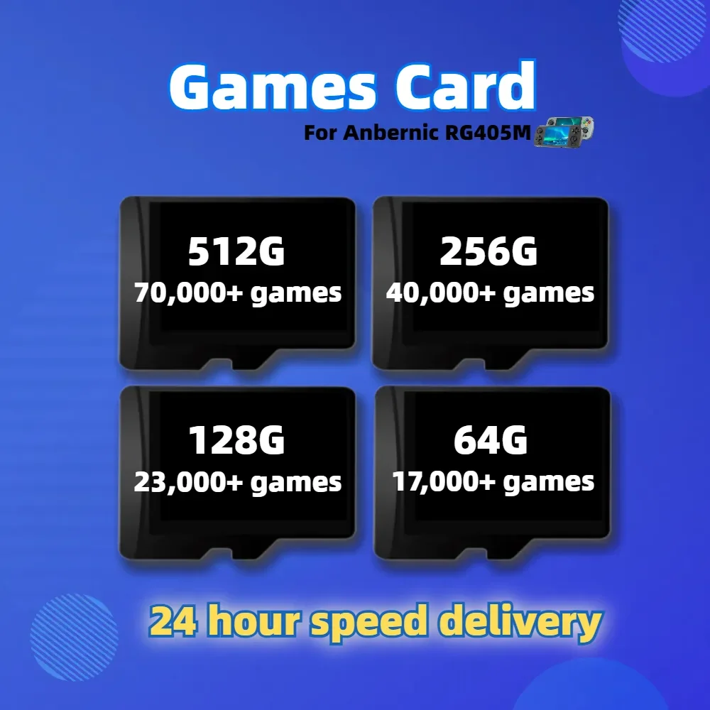 Scheda Tf Per Anbernic Rg405M 512G Tutti Gli Emulatori Pre-Installati 70,000 + Giochi Retrò 256G 128G 64G