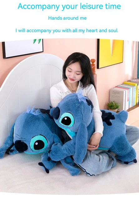 45-80cm Lilo & Stitch Disney peluche bambola grandi animali di peluche  giocattoli cuscino per dormire bambini regalo di compleanno regalo di san  valentino