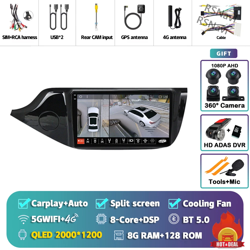 2K 8G-128G 360 DVR