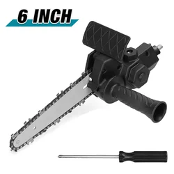 Compact Electric Chainsaw Adapter for Woodworking and Trimming (6-INCH)
