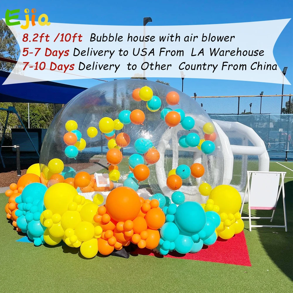 Uk/Usa Stock 8.2Ft/10Ft Palloncino Per Feste Per Bambini Gonfiabile Cupola Di Cristallo Tenda A Bolle Gonfiabile Bubble Balloon House In Vendita