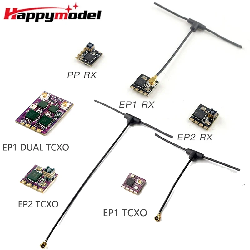 HappyModel EP1 / EP1 TCXO / EP2 / EP2 TCXO / EPW6 TCXO / EP1 DUAL TXCO 2,4G ELRS Nano Long Range RX для RC FPV Long Range
