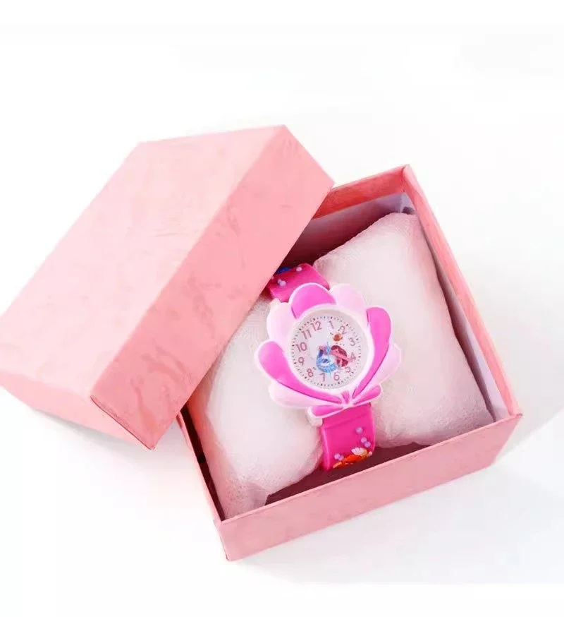 2025 New sunflower Cloud Printed Silicone Band Children's Watch Girl Cute Cartoon Quartz Watch Kids Watches Boys Girl Watche