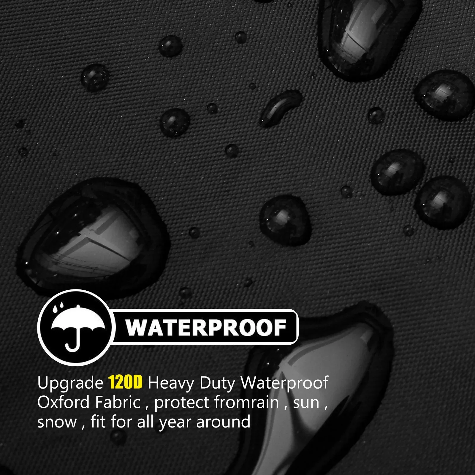 Outdoor Grill Cover 210D Oxford Dustproof BBQ Cover Drawstring UV Resistant Waterproof Wind Proof Grill Protective