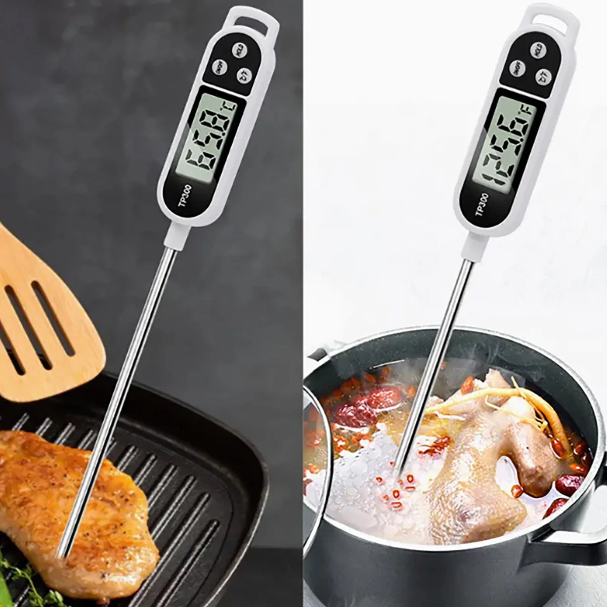 High-precision digital pen thermometer is used for accurate temperature measurement in cooking, barbecue and food safety. 5