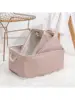 3sizes 1PCS foldable desktop storage basket with large capacity and handle for toys organizer, linen fabric storage basket for d 4