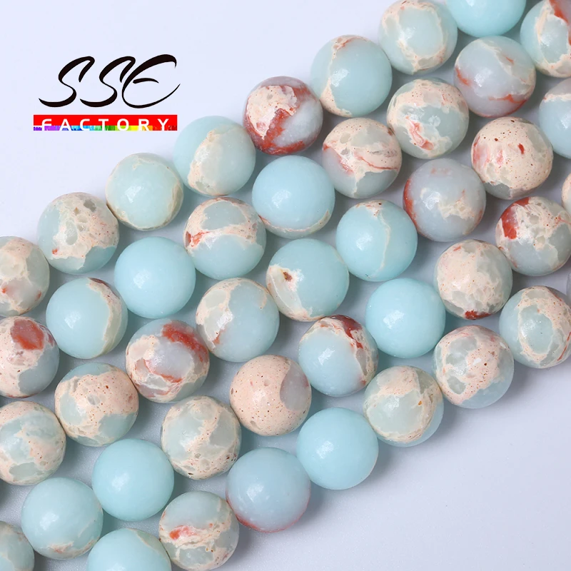 

Natural Shoushan Snakeskin Stone Round Loose Beads 4 6 8 10 12MM Pick Size for Jewelry Making DIY Bracelet Necklace 15" Strand