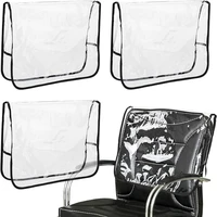 1/3/5pcs chair back cover plastic transparent salon chair back cover suitable for most standard chairs to prevent stains 1