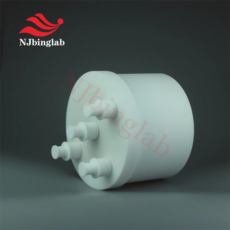 PTFE 멀티 넥 플라스크 스레드 도장 반응 베셀, 원소 분석용 낮은 배경값, 3000ml