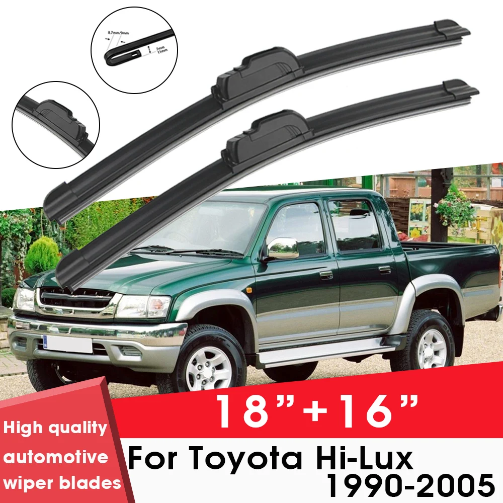 

Car Wiper Blade Blades For Toyota Hi-Lux 1990-2005 18"+16" Windshield Windscreen Clean Rubber Silicon Cars Wipers Accessories