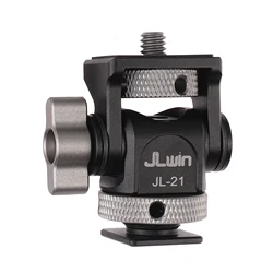 Universal Cold Shoe Monitor Mount Bracket with QR Plate - 3KG Payload for Photography Accessories (Black)