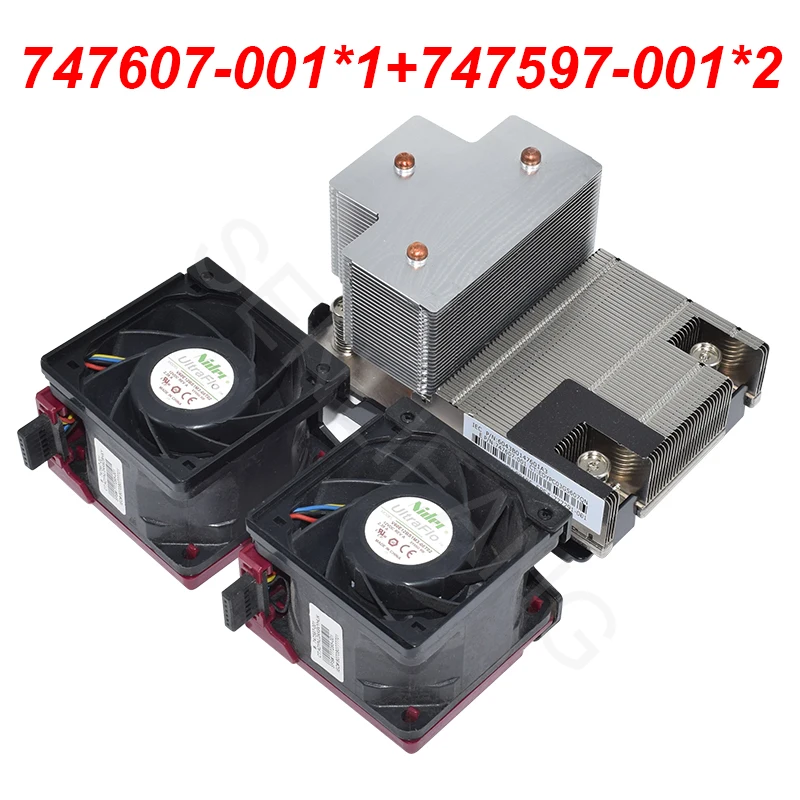 

Two Cooling Fan 747597-001*2 Pulled Condition & Heatsink 747607-001*1 For HP DL380 DL380p G9 Xeon CPU Kit