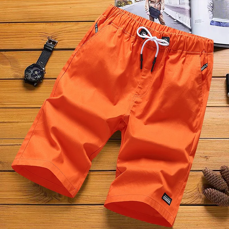 2023 new summer men's shorts casual white simple and relaxed tide brand five-point sports beach pants pants