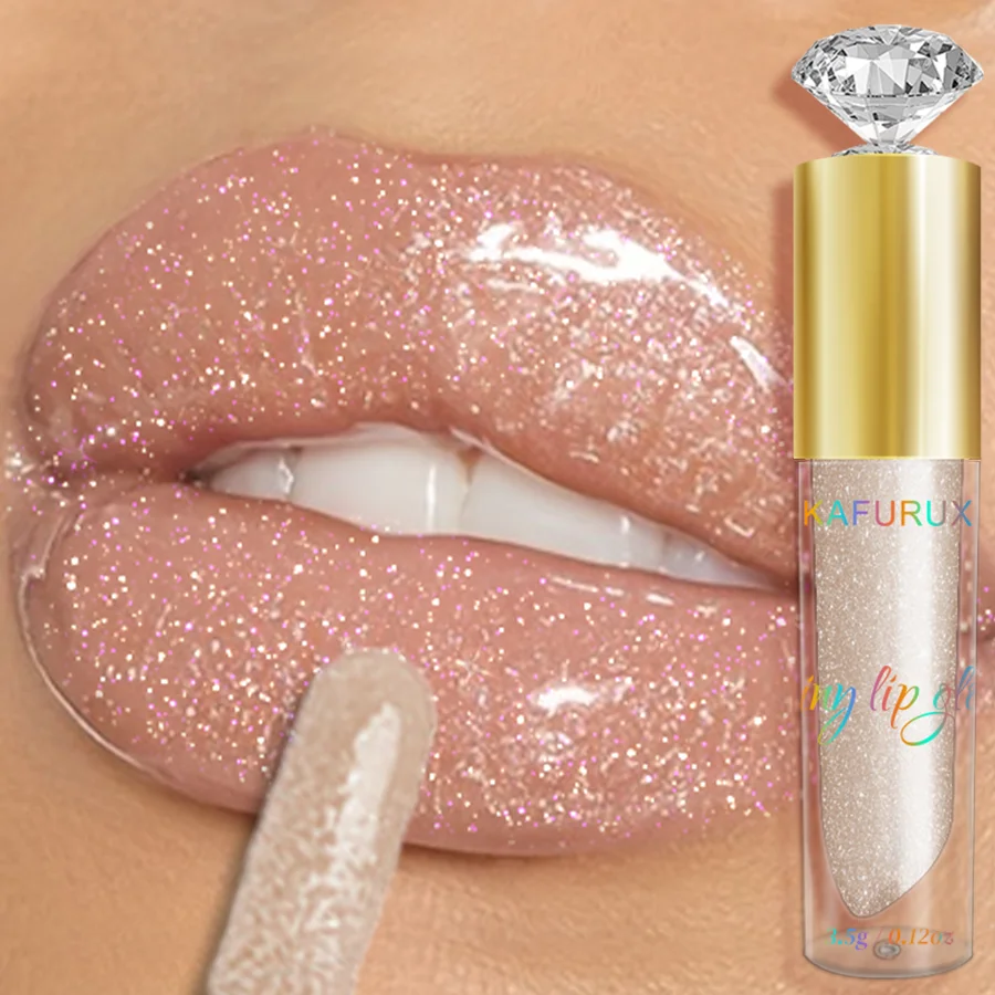 9 Colors Moisturizing Diamond Shimmer Glitter Lip Gloss Makeup Sparkling Glitter Liquid Lipstick Pearl Lip Gloss Sexy Lip 1