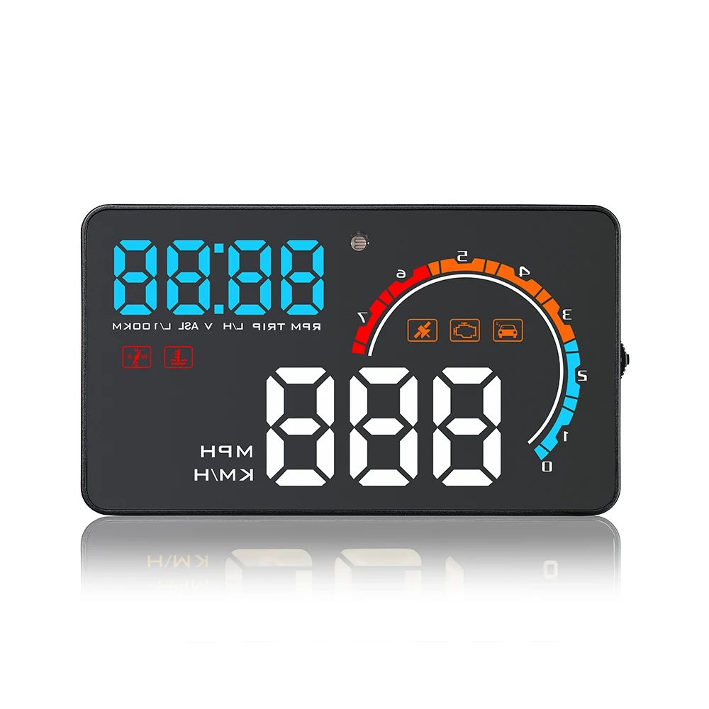 4 ڵ Ÿϸ 2019 HUD GPS ӵ OBD2 ڵ   ÷,     Һ  RPM