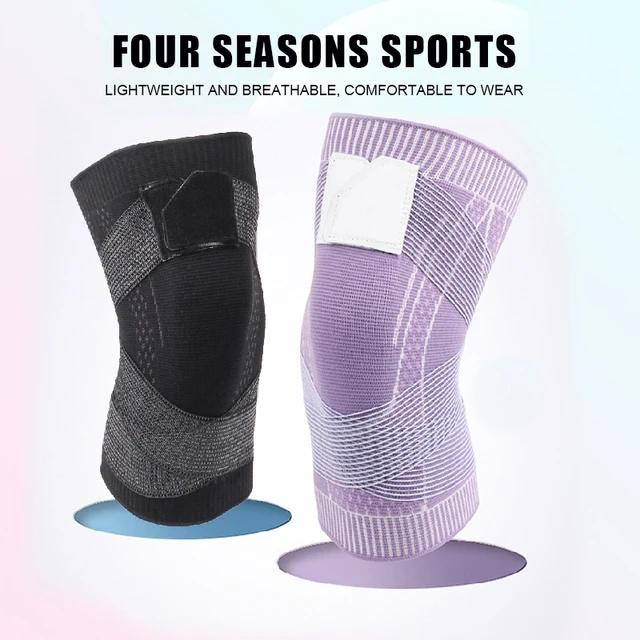 1 PCS Compression Knee Pads Basketball Sleeve Protector Elastic Kneepad Brace Spring Support Volleyball Running Silicone Footbal 3