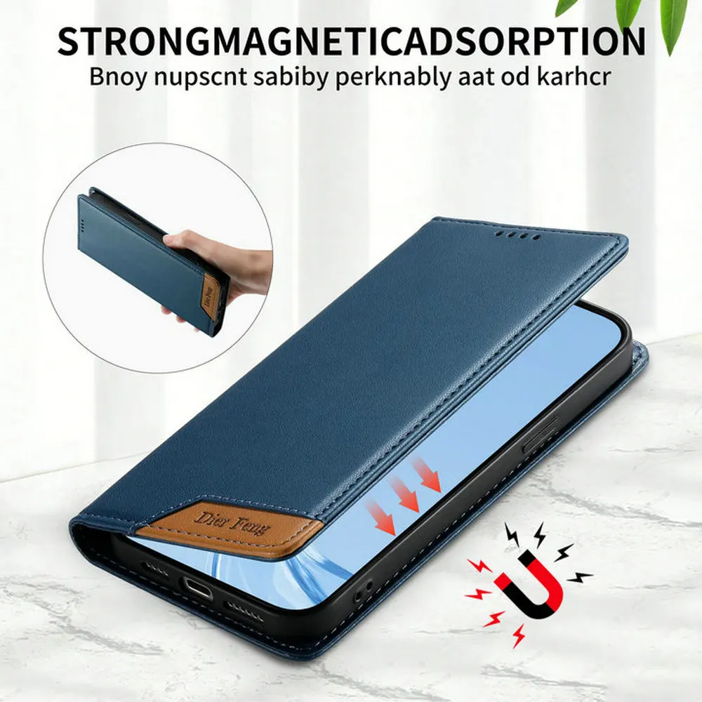 Luxurious RFID Leather Flip Case with Card Holder