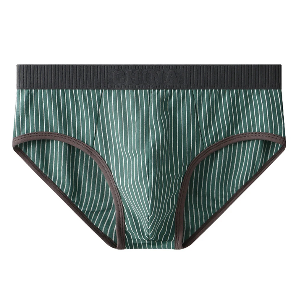 

Sexy Men Underwear Low Waist Briefs Panties Striped Underpants Soft Lingerie Breathable Comfortable Fitness Cuecas Masculinas