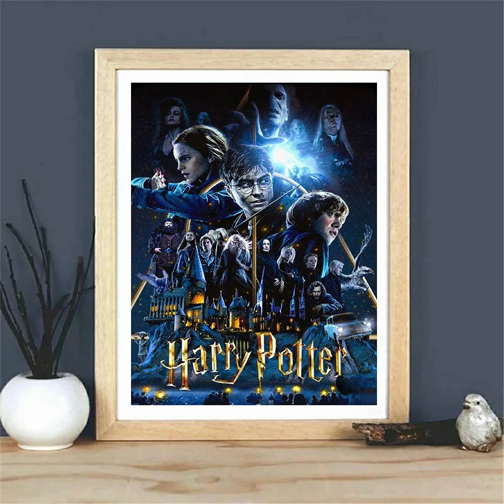 2023 New Harry Potter Fairy Dust Diamond Painting Kit Hogwarts Cross Stitch  Castle Eagle Handmade DIY Mosaic Home Decor Art Gift