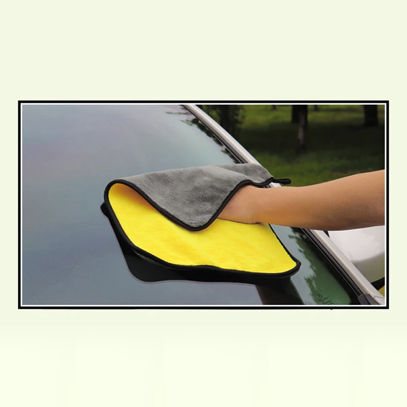 

30x30/40/60CM Microfiber Auto Wash Towel Car Cleaning Drying Cloth Hemming Car Care Cloth Detailing Car Wash Towel