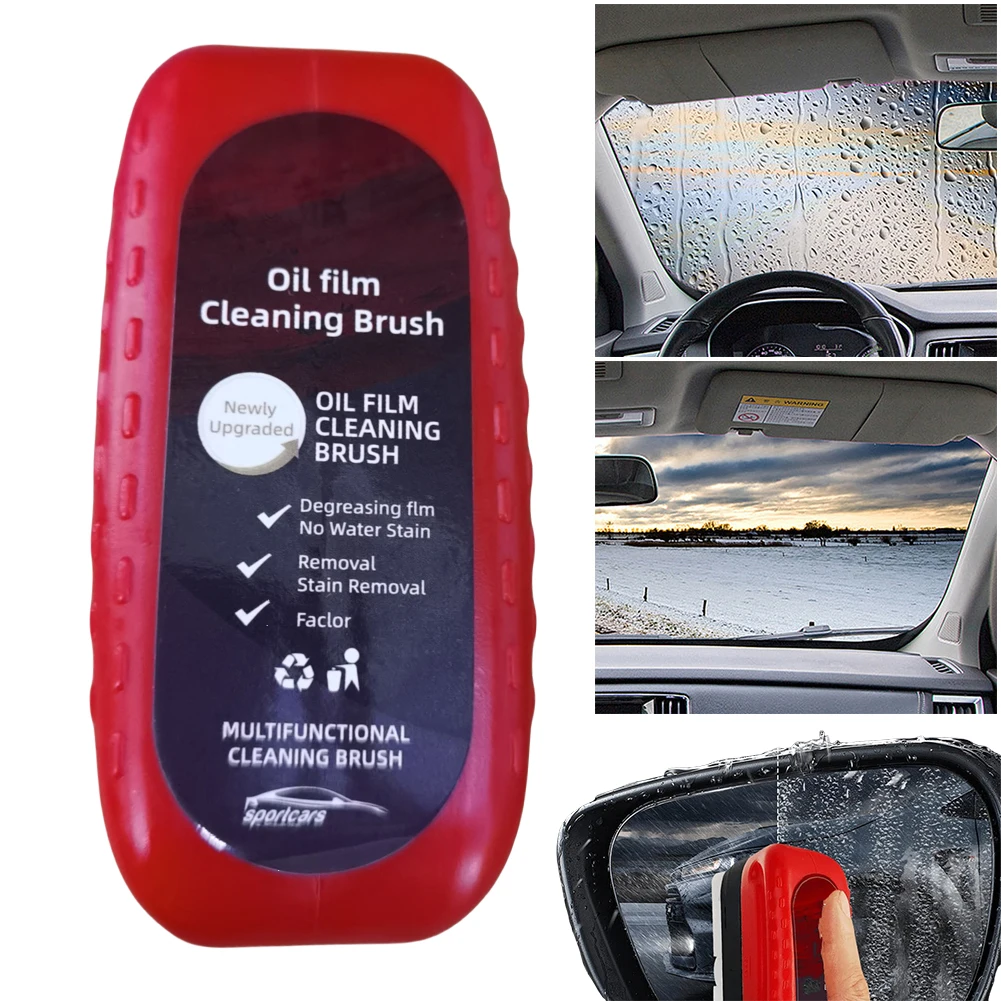 Car Windshield Cleaner Removes Dirt Car Glass Sponge Cleaning Brush Windshield Oil Film Cleaner Glass Oil Film Cleaning Brush 2