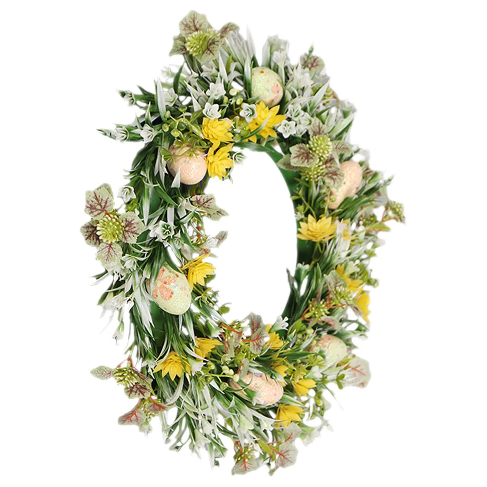 

Easter Spring Wreath Artificial Egg Wreath for Easter Holiday Home Party Wall Decoration