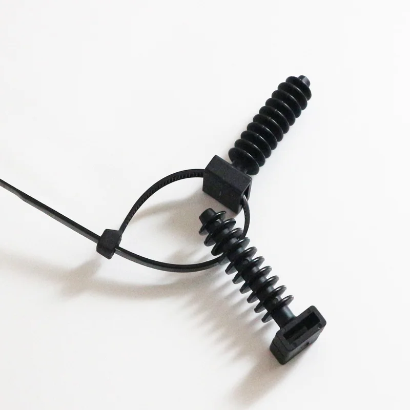 8mm Cable Tie Holder Mounts Seat Fixed Wire Buddle Saddle Type Plastic White Black cable tie mounts