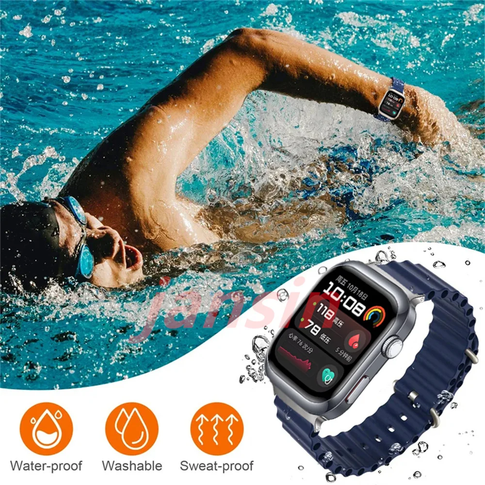 Ocean Silicone Sport Watchband - Replaceable Wristband Accessory