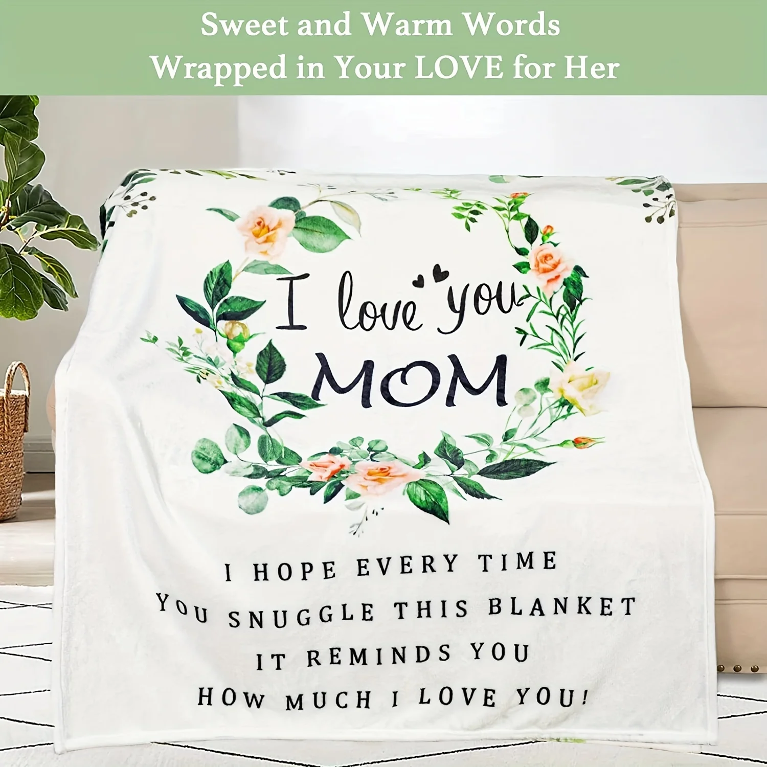1pc Warm and Cozy Flannel Blanket for Mom - Perfect Gift for Birthdays and Special Occasions 5
