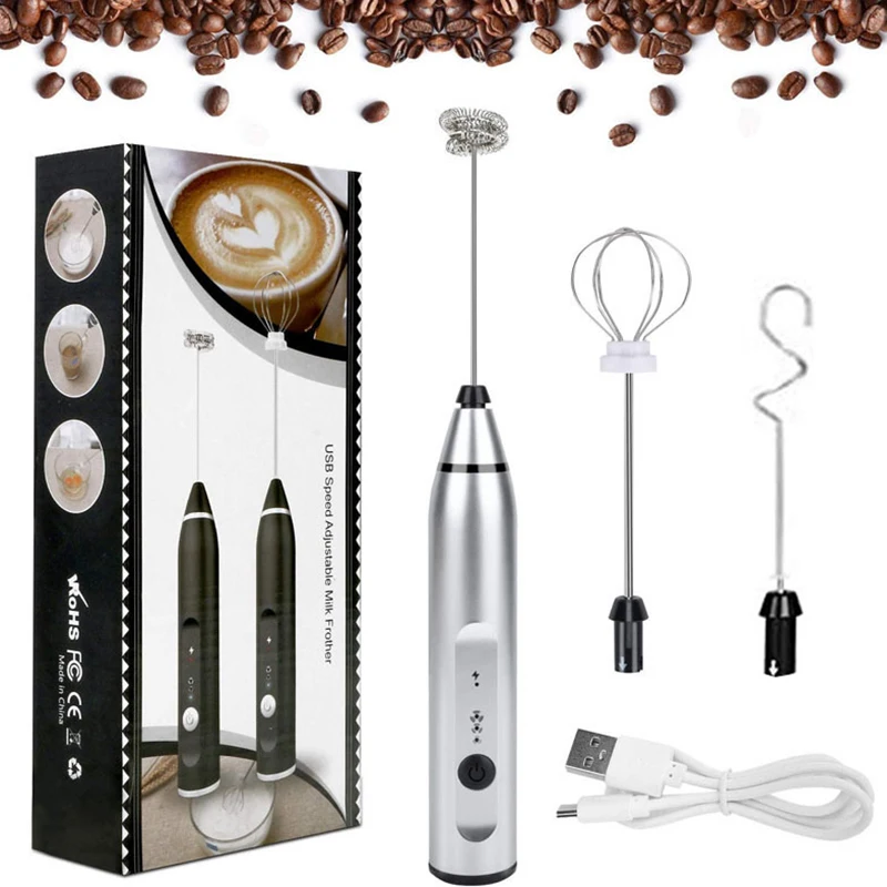 Electric Coffee Milk Frother USB High Speed Mini Foamer Coffee Maker Egg Beater for Chocolate Cappuccino Stirrer Portable Mixer electric milk frother handheld cappuccino maker foamer hot chocolate latte coffee mixer egg beater drink stirrer kitchen gadgets