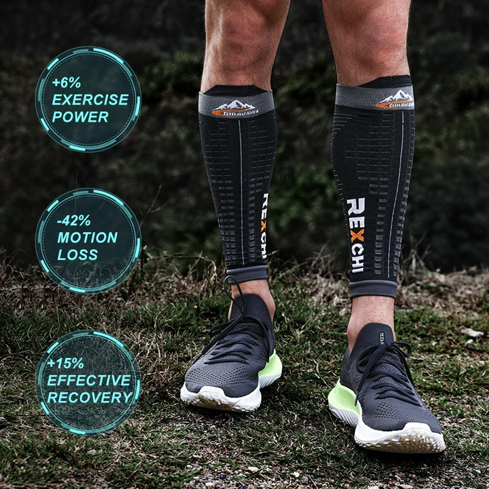 1Pair Compression Sport Calf Brace Function Running Sports Cycling Leg Warmers Men and Women for Swimming Jogging Gym Basketball