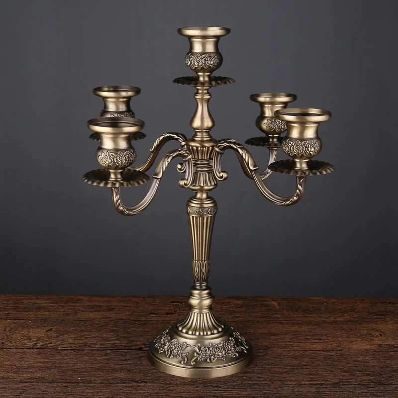 CandleHolders3arms5armsBronzeMetalWeddingCandlestick