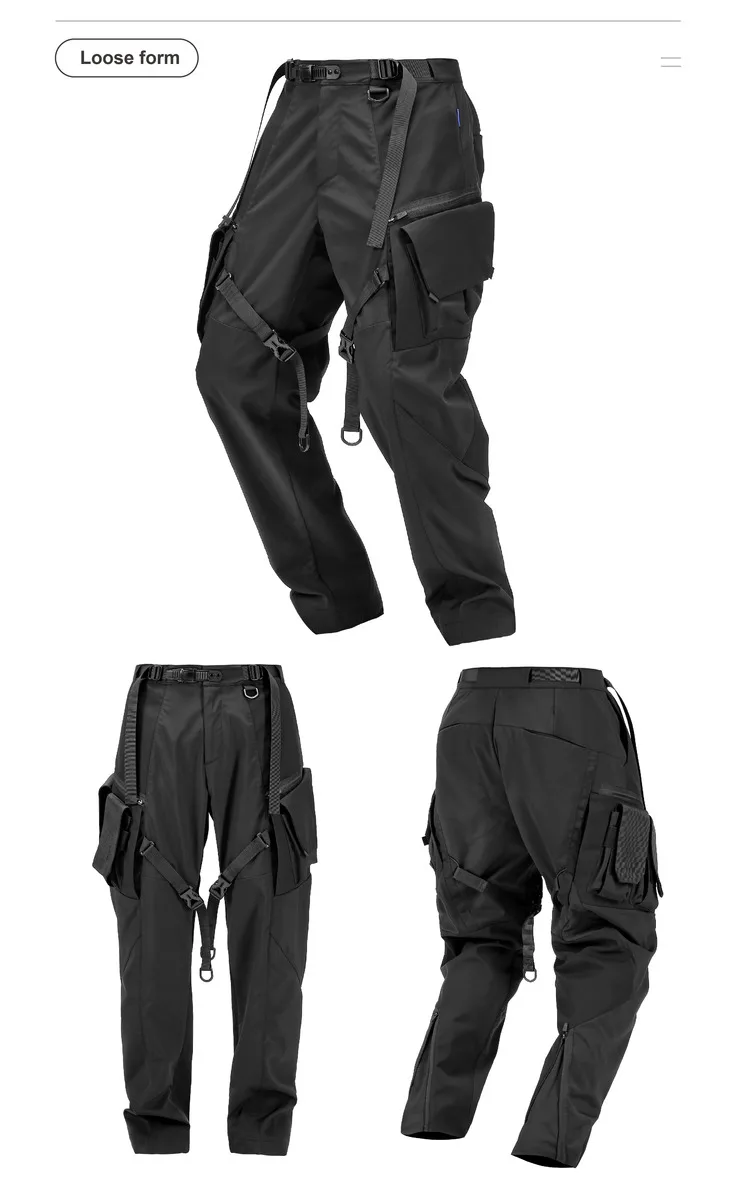 Reindee Lusion 22AW Outdoor adjustable waterproof cargo pants removable straps techwear warcore gorpcore