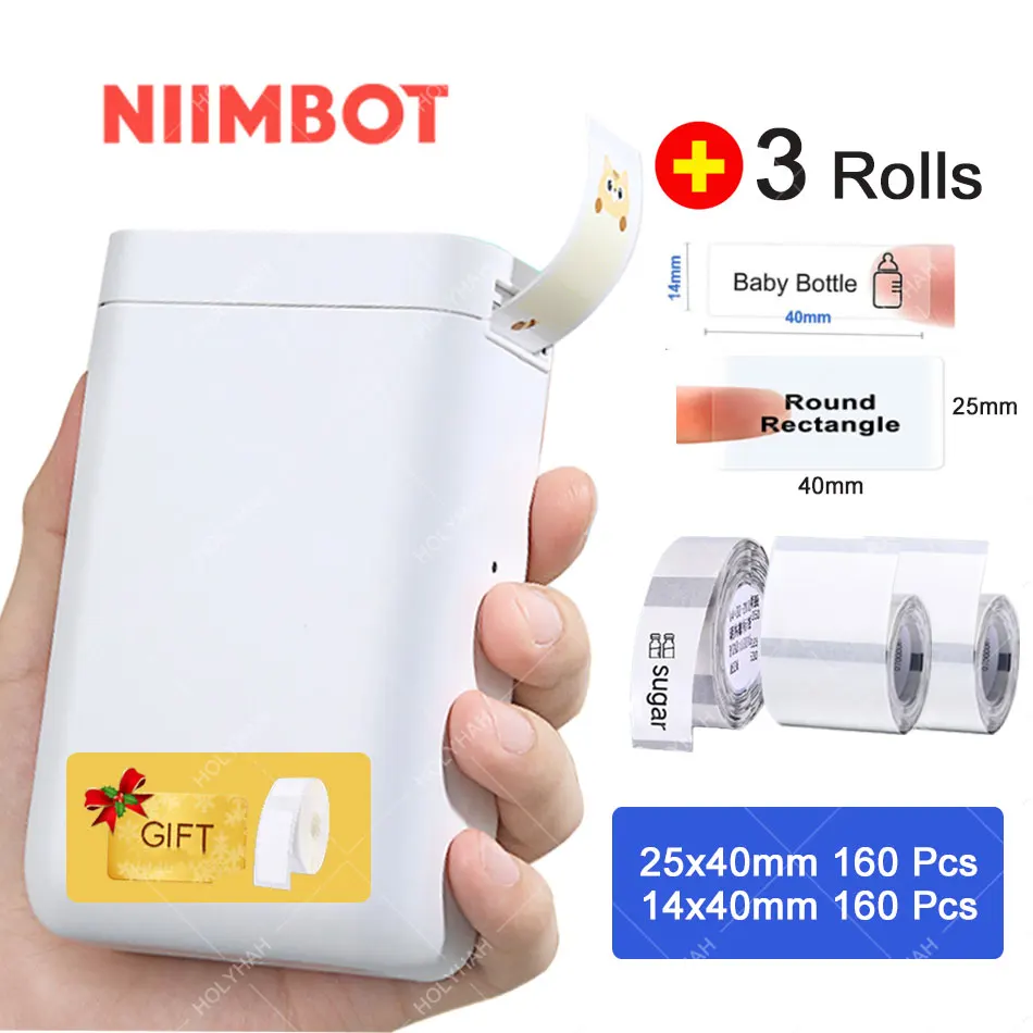 Label Maker NiiMbot D101 Portable Wireless Connection Label Printer Tape for Phone Tablet Easy to Use Office Home Organization mini thermal printer bluetooth Printers