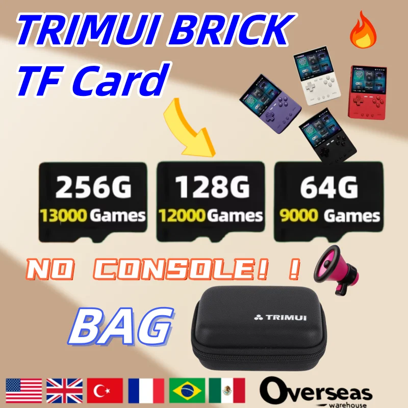 NULA Trimui Brick Hammer Handheld-Spielekonsole Mit 256-GB-TF