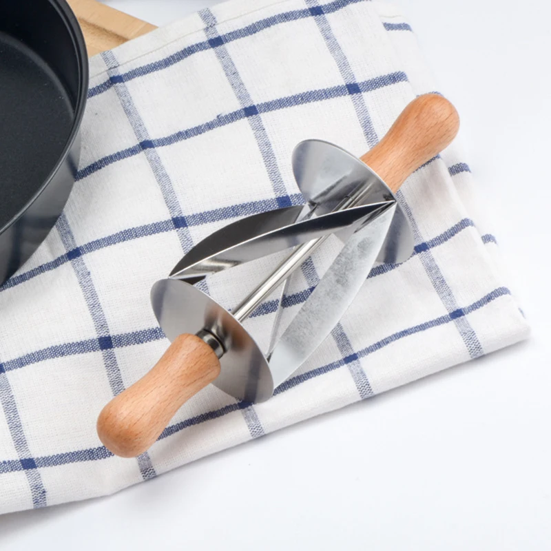 Stainless Steel Rolling Pin Dough Cutter Pastry Baking Croissant Bread Knife Kitchen Christmas Party Decorating Tools baking tool dough cutter baking accessories bread cutter