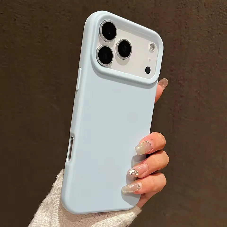 Sleek Silicone Shockproof Fashion Phone Case - Solid Color Bumper Back Cover