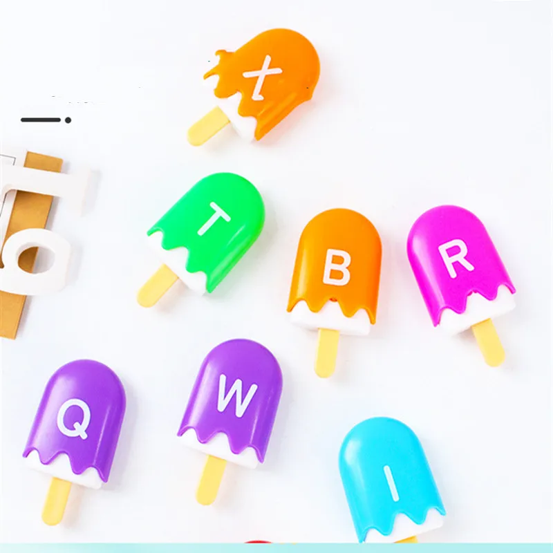 Alphabet Learning Ice Cream ABC Matching Toys Montessori Preschool Learning Letters Color Sorting Stacking Toys for Toddlers 3+