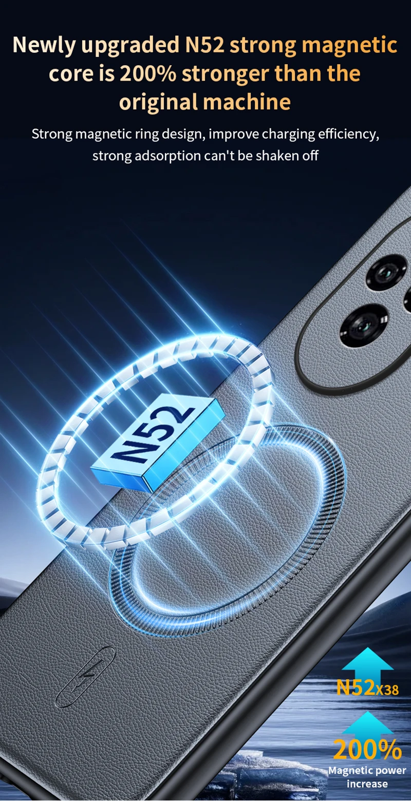 Für Honor 200 Fall Magnetische Leder Schild Abdeckung Für Honor 200 Hohe Qualität Anti-Fingerprint Nicht-Slip PC + TPU – Detail 9