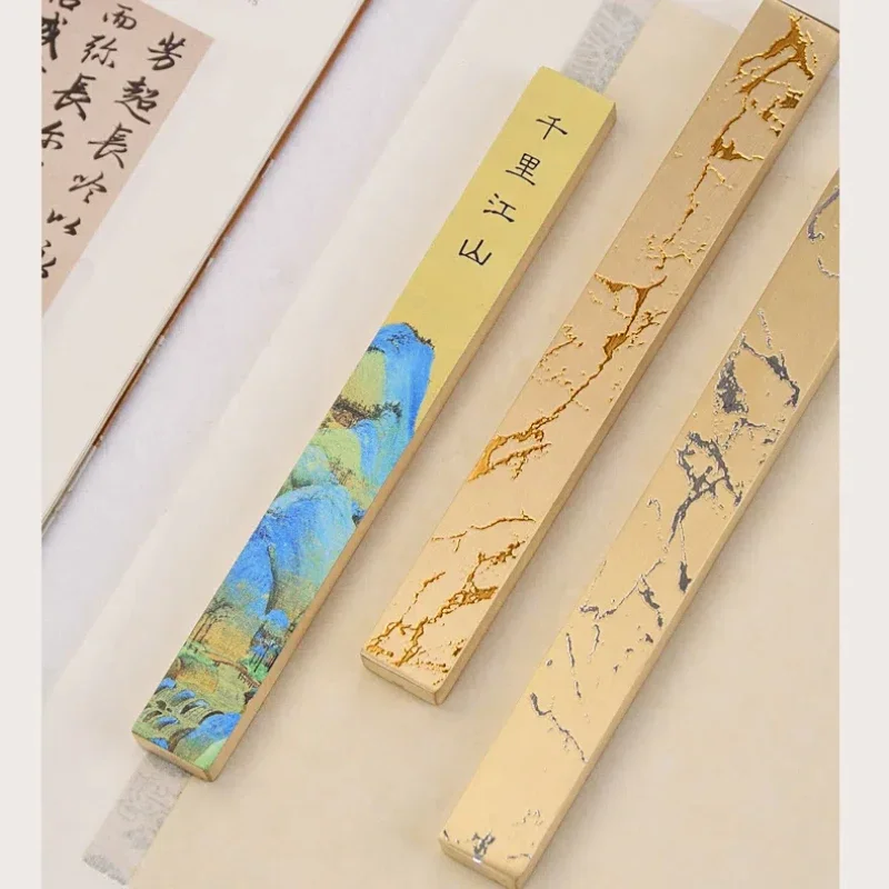 단단한 황동 종이꽂이 중국 스타일 서예 그림 쓰기 종이꽂이 고전 붓 금속 펜홀더 창의적인 장식품