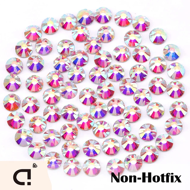 DUCrystal Multicolor Rhinestones Flatback Non Hotfix Glass Glitter