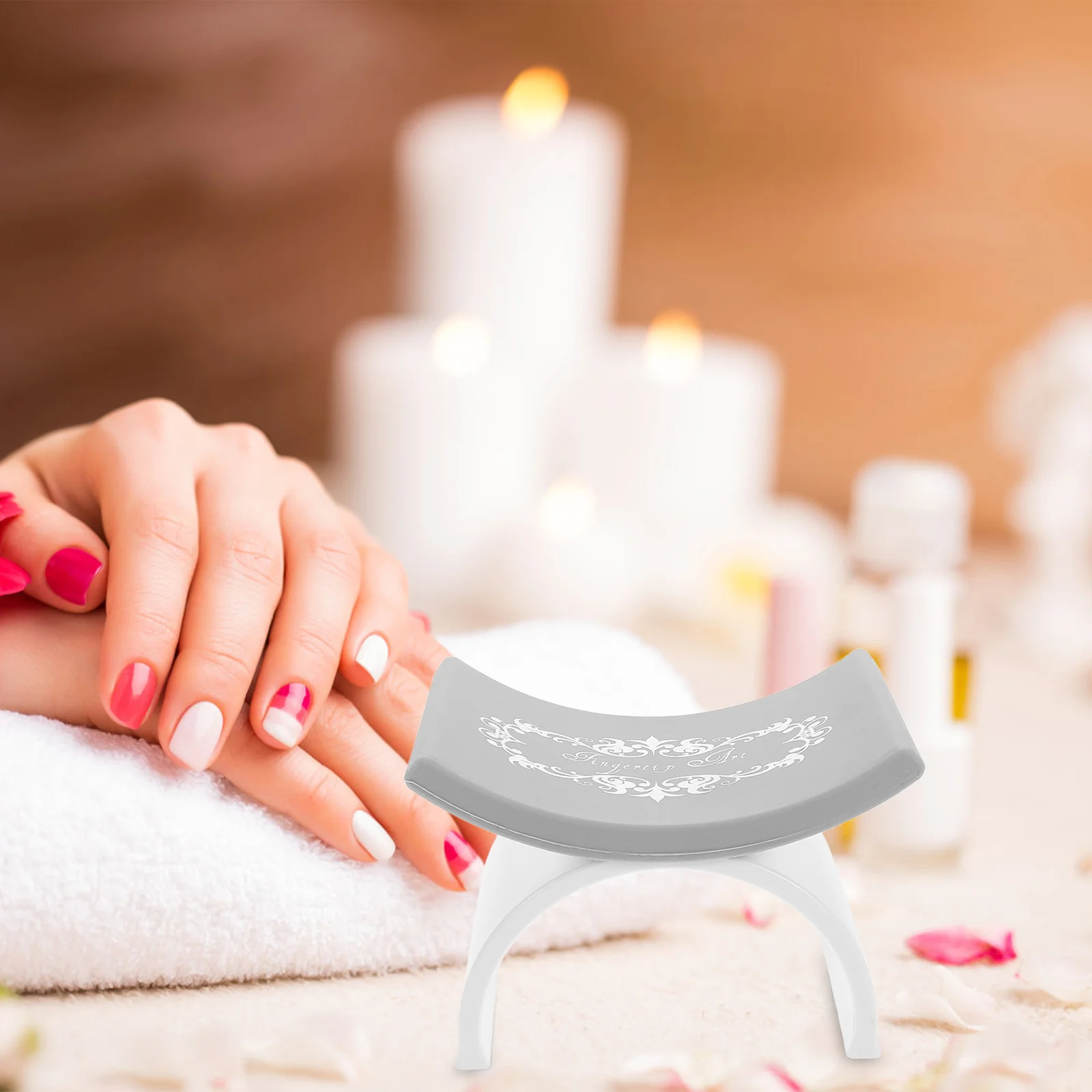 Silicone Hand Rest Nail Pillow Rack U Shaped Manicure Arm Bracket Tool Sample Sticks Nail Stand Portable Desk Hand Rests