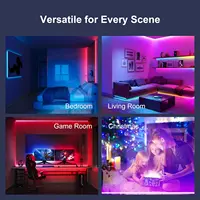 Bande lumineuse LED RGB 40M/30M avec télécommande et application Bluetooth, lampes féeriques LED à changement de couleur, synchronisation musicale pour la chambre 6