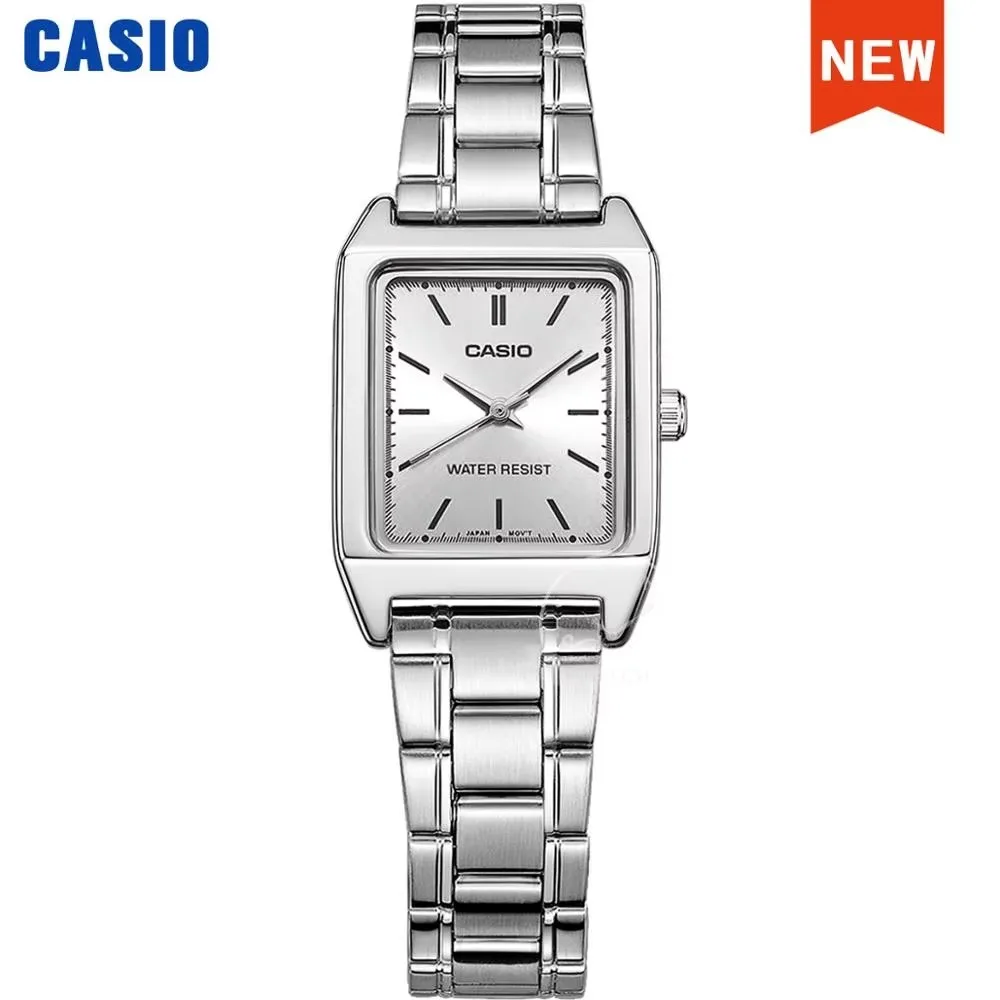 ตัวเลือกสินค้า Casio นาฬิกาสําหรับสตรีแบรนด์หรูชุด 30 M กันน้ําควอตซ์สุภาพสตรีนาฬิกา Tonneau รูปร่างสแตนเลส Ste reloj mujer LTP-V007D-