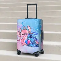 MINISO Stitch Custom Graphic Printing Suitcase Cover Travel Protector Vacation Practical Luggage Accesories 1