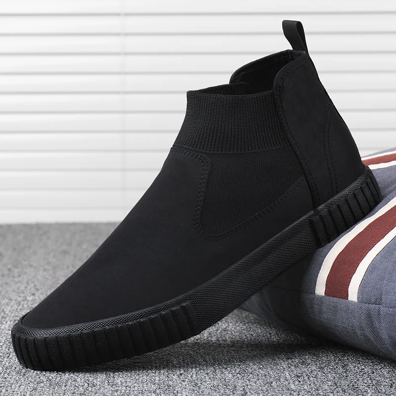 High Top Men Shoes Flats Slip on Casual Shoes Male Canvas Plimsolls Espadrilles Man Trainers for Casual Shoes Sport Shoes
