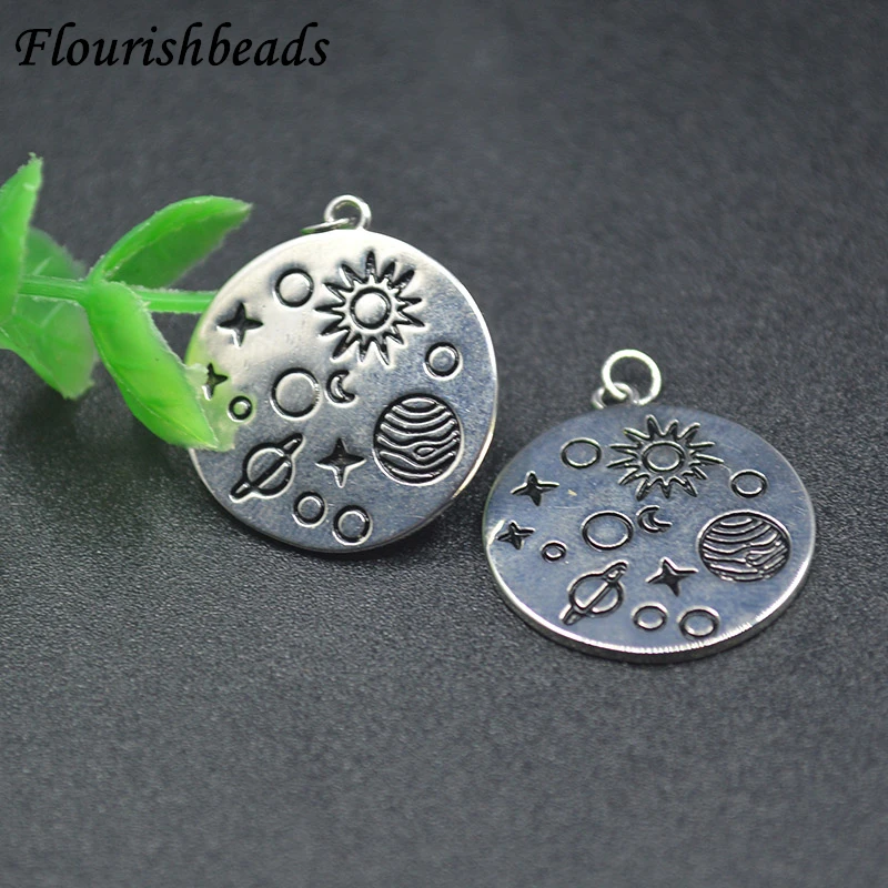 

20pcs/lot Metal Silver Color Star Moon Planet Charms Pendant for DIY Jewelry Making Accessories