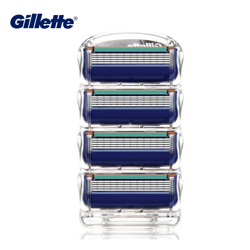 Lame per rasoio Gillette Fusion 5 strati per uomo cura della sicurezza del viso sostituzione manuale della testina di rasatura lame per rasoio per barba professionale