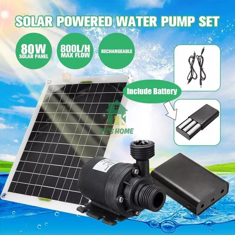 

50W Brushless Solar Power Water Pump with Solar Panel 800L/H Low Noise Solar Water Pump Kit For Garden Pool Pond Aquarium