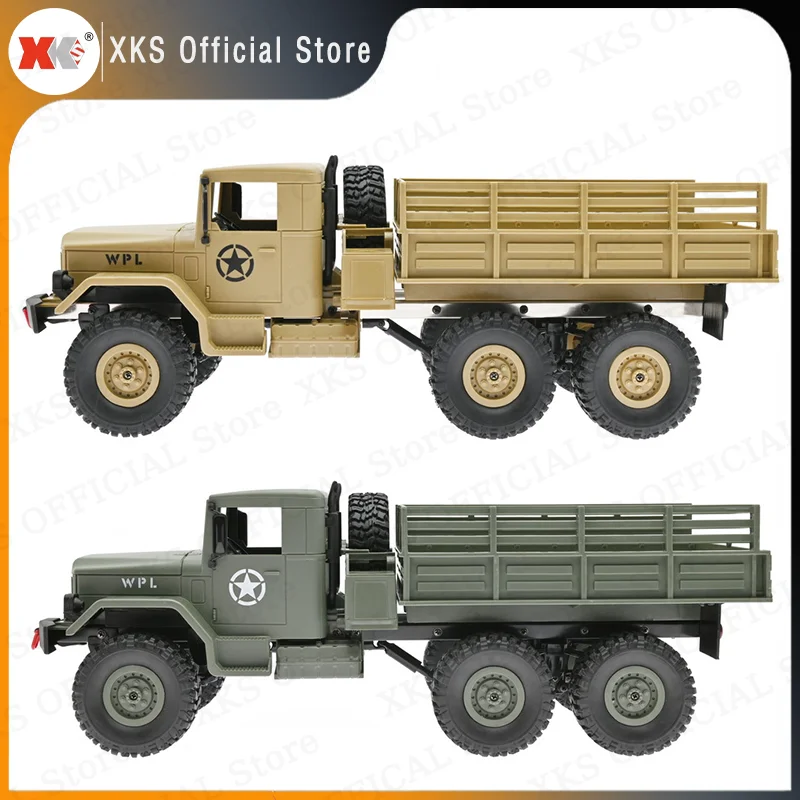 Wpl B16 1/16 Rc Car 2.4g Remote Control 6wd Off-road Rock Crawler Led Light Electric Climbing Rtr Kit Rc Truck Toy Gift For Boys 6